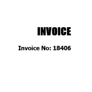 Manual Invoice 18406
