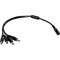 Power Pigtail cable splitter, Connect 4 plugs to 1 adapter